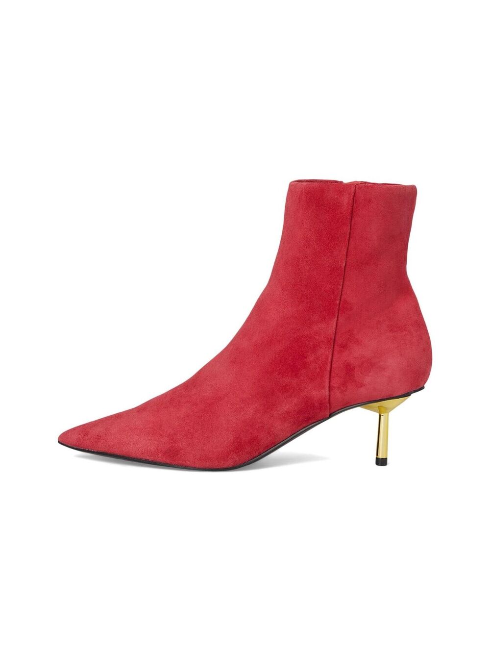Nine West Hamesa Suede Ankle kitten Heel Boots Medium Red 9.5M ($175)